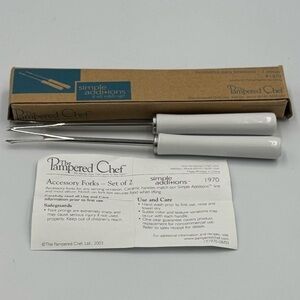 Pampered Chef Simple Additions Accessory Forks Item #1970 New Old Stock